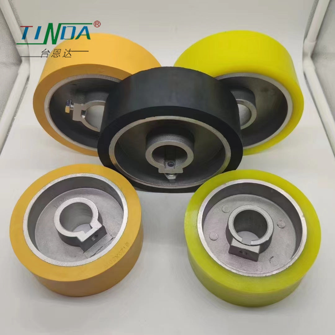 Canada Manufacturing Woodworking Paper Pvc Cpl Veneer Auto Wrapping Machine High-Accuracy Pu Rubber Pressing Wheels
