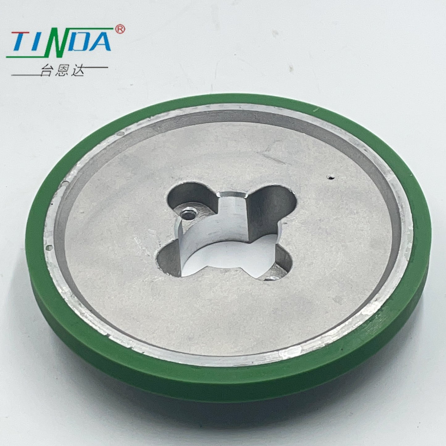 Russia Woodworking Machine Parts Steel And Polyurethane Hardness Good Grip Wear proof six Spindle rubber wheel