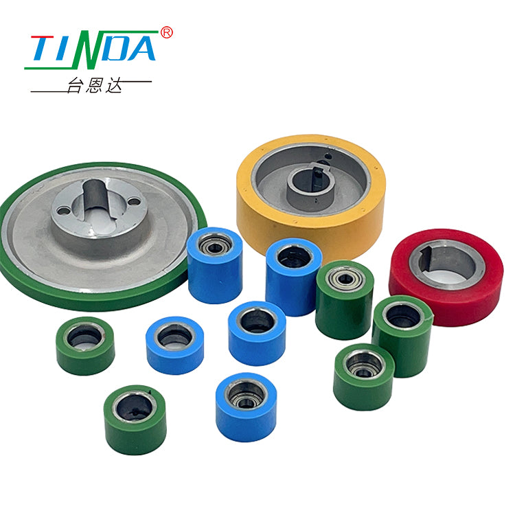 Hot Sale United Kingdom Profile Wrapping Machines Parts long Service Life pressing polyurethane Rubber Wheels