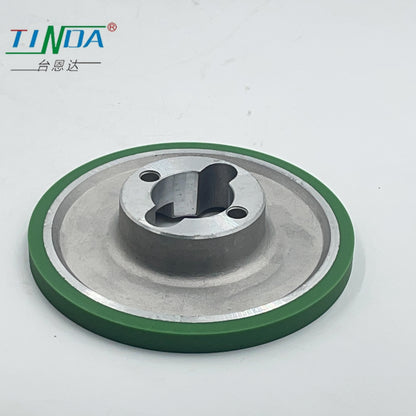 Russia Woodworking Machine Parts  Steel And Polyurethane Hardness Good Grip Wear proof six Spindle rubber wheel
