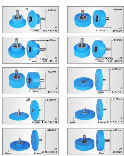 Hot Sale Indonesia Woodworking Veneer Edge Sealing Machine High Durability Wear proof Pressing Silicone rubber wheels