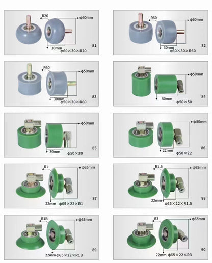 Hot Sale Indonesia Woodworking Veneer Edge Sealing Machine High Durability Wear proof Pressing Silicone rubber wheels